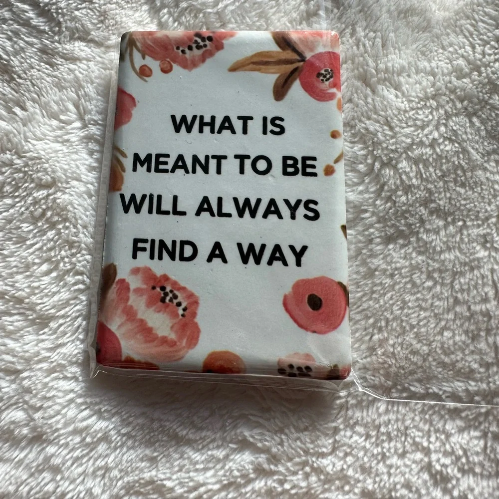 Set of 2 Inspirational Magnets Dear God, Thank You & What is Meant to Be… NWT